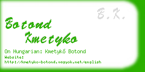 botond kmetyko business card